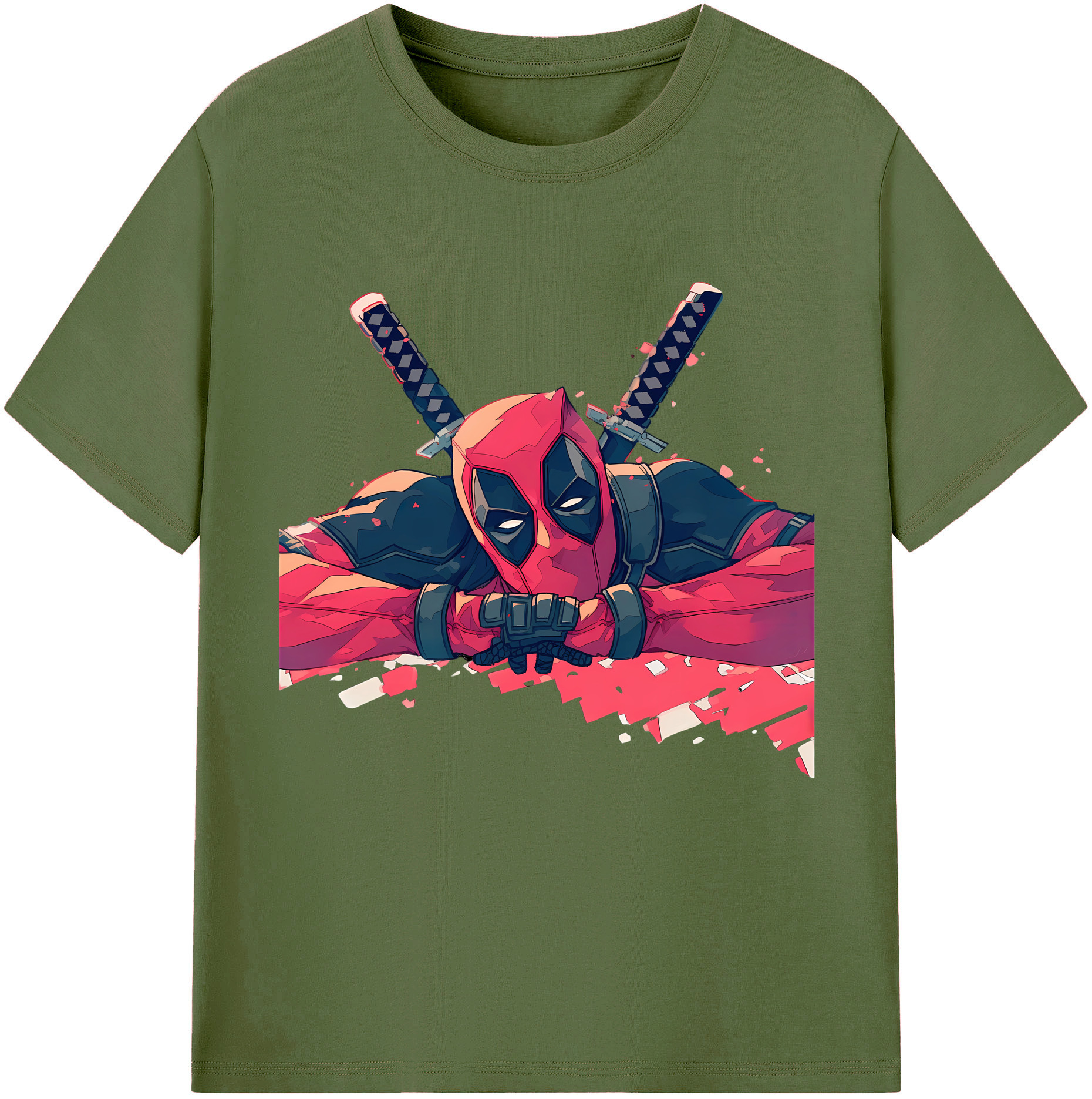 （画像用） Deadpool デッドプール 綿100％半袖Tシャツ（フロントプリント）